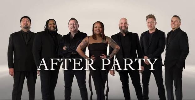 After Party in black against a pale studio backdrop.