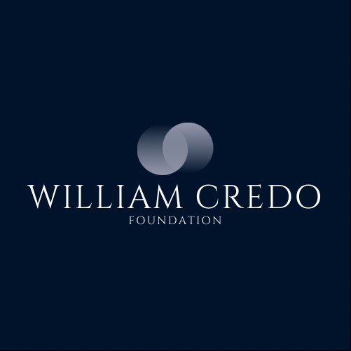 William Credo Foundation logo: two overlapping silver circles above the words William Credo Foundation, on deep navy.